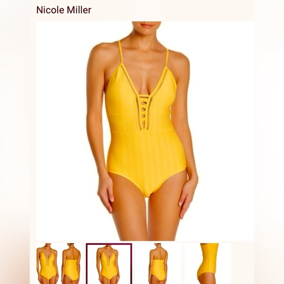 Nicole Miller Other - ⭐️BOGO FREE⭐️ NWT $120 Nicole Miller Yellow One Piece Swimsuit